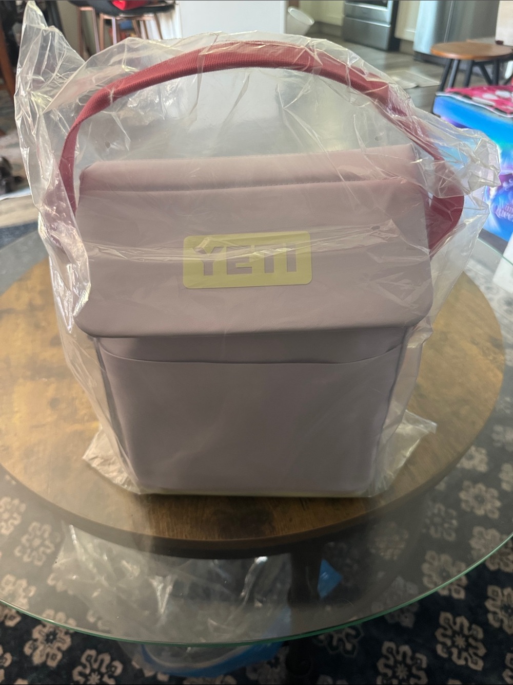 Yeti Soft Cooler Bag in Lavender with Pink Handle